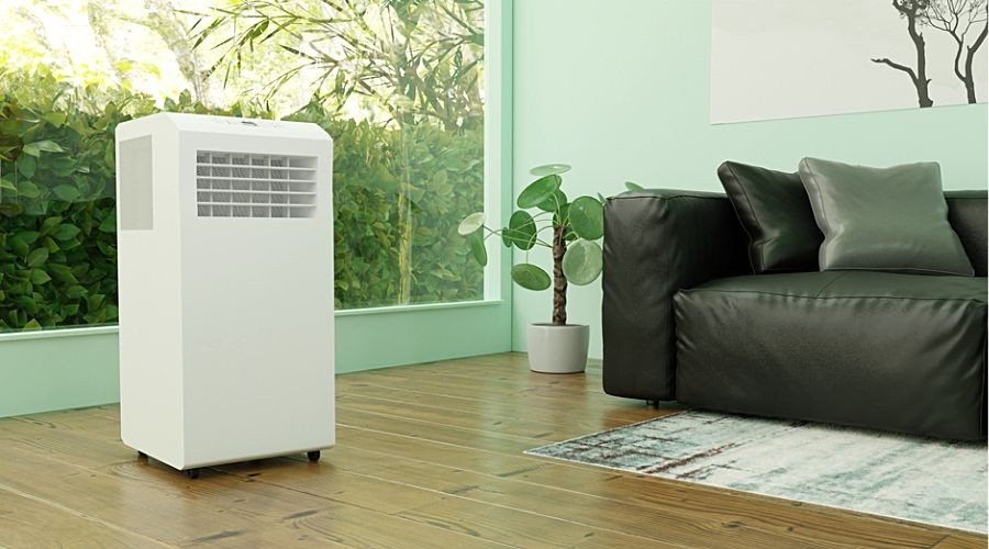 portable ac in a living room